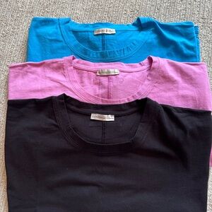 🌸 Zenana Boxy Crop Tees – Set of 3 (Brand New!)